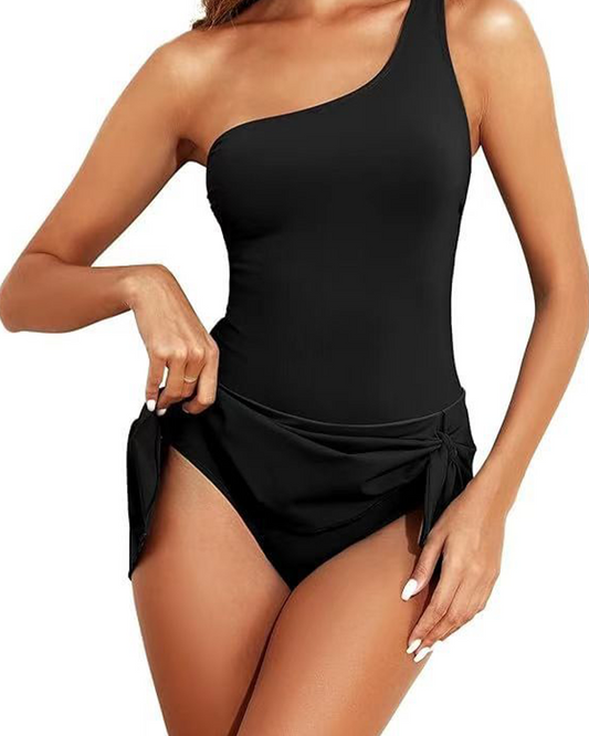 Off-Shoulder Sexy Slim One-Piece Swimsuit