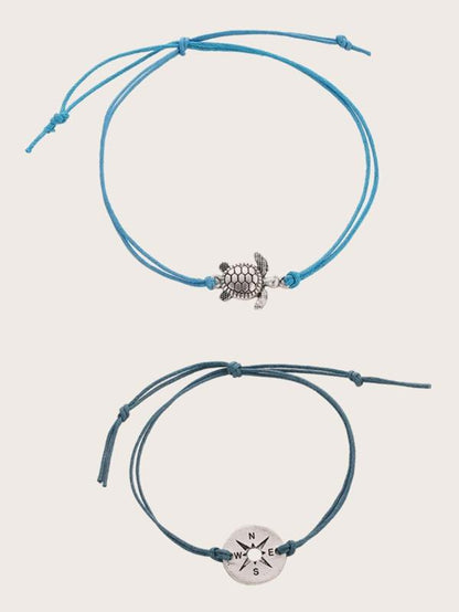 Tortoise & Compass Decor Bracelet for Women