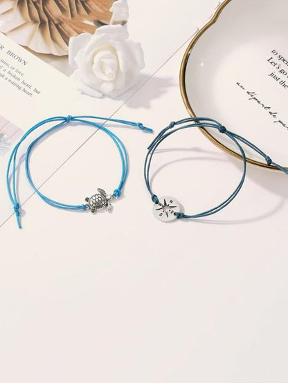 Tortoise & Compass Decor Bracelet for Women