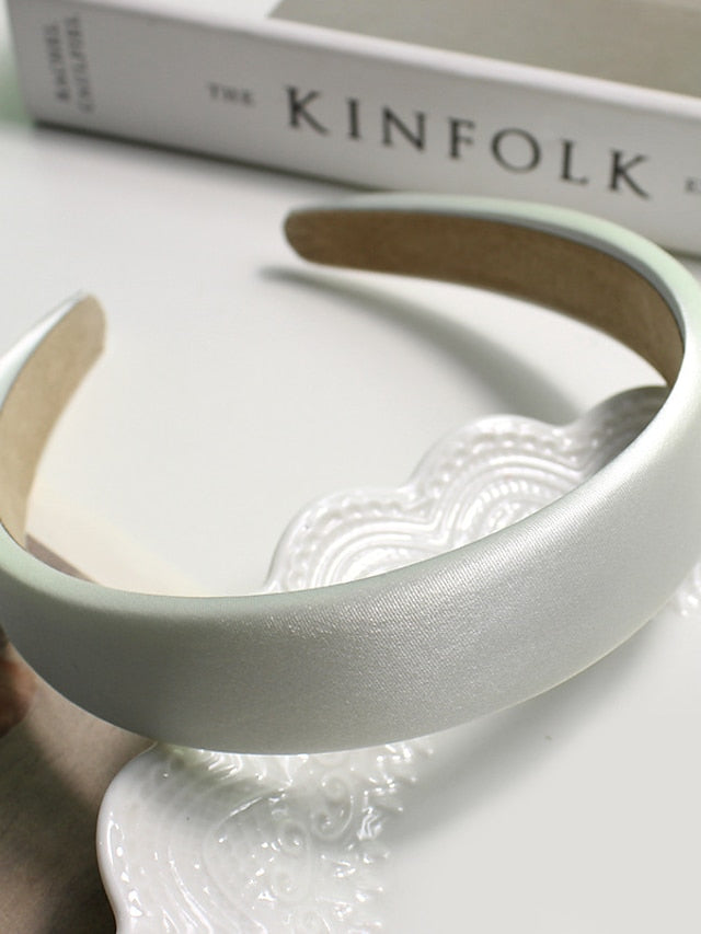 Girls' Headbands Headband For Daily Fabric 15A Satin Black 3A Satin Nude Apricot 2A Satin Champagne for Women