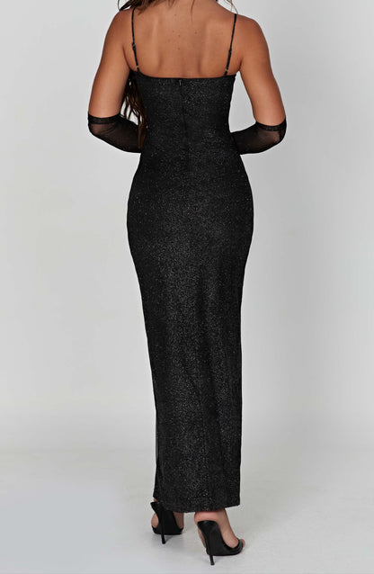 Giorgia Maxi Dress - Black Sparkle