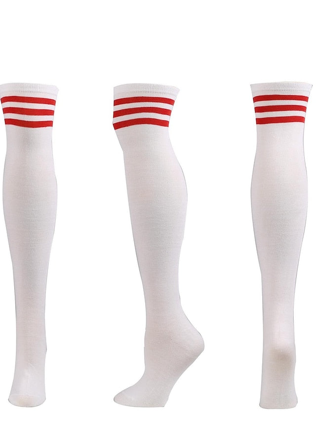 Knee High Socks Party Daily Polyester Spandex Casual Classic Warm Cute 1 Pair for Women
