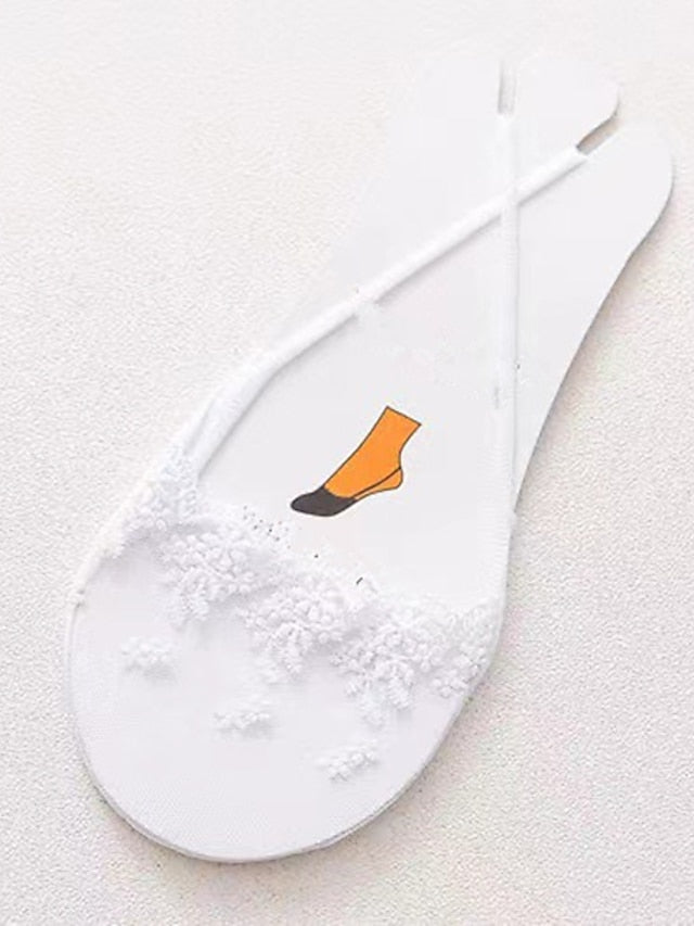 1 Pair Socks Solid Colored Antibacterial / Leg Shaping Simple Style Polyester / Cotton EU36-EU46 for Women