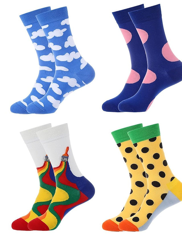 Crew Socks Home Office Daily Spandex Nylon Cotton Basic Casual Classic Warm Elastic 1 Pair for Women