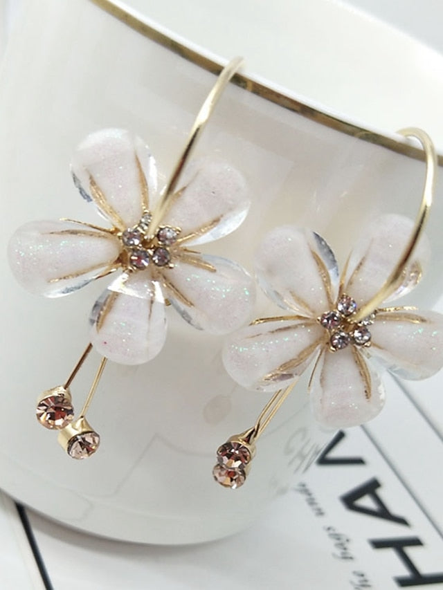 1 Pair Earrings For Daily Festival Acrylic Classic Fashion Petal for Women