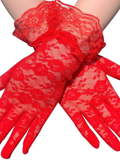 Gloves Lace Gloves Wedding Party Evening Gift Polyester Simple Bridal Gloves Sexy 1 Pair for Women