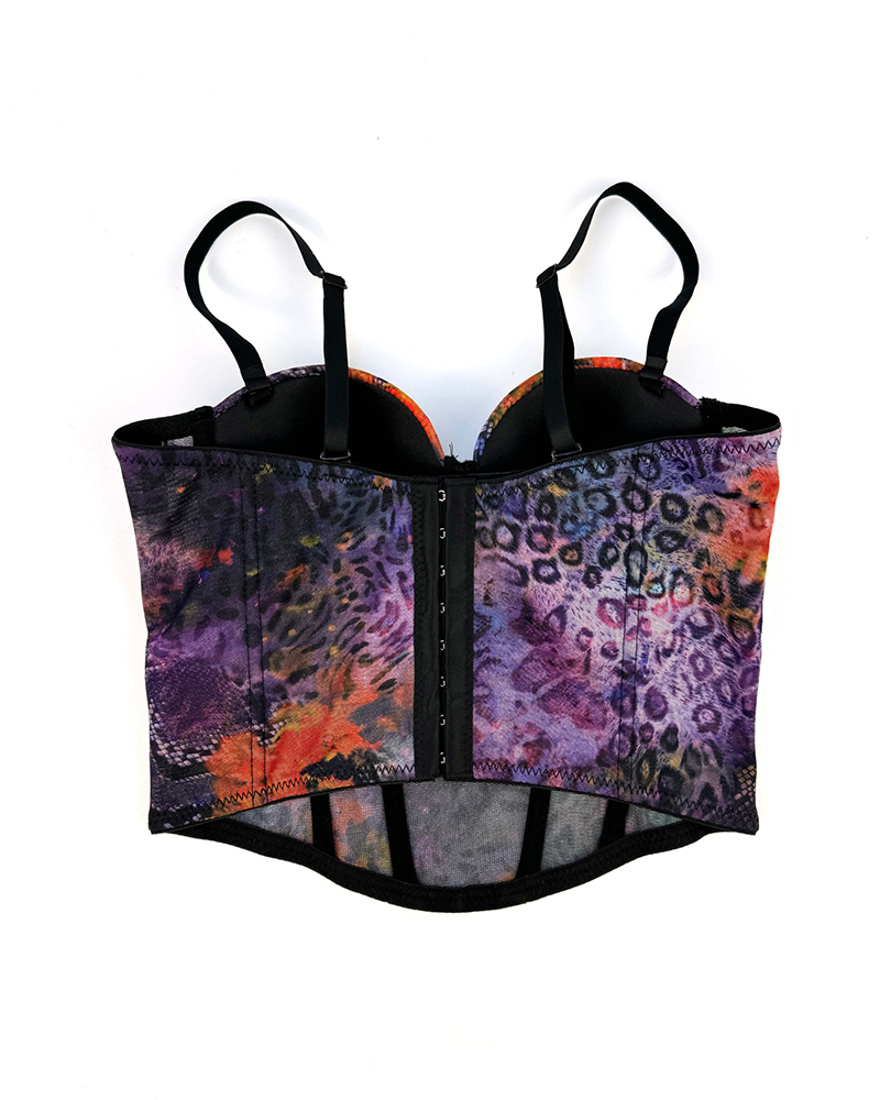 Printed Fishbone Corset