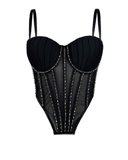 Sexy Mesh Suspender Bra