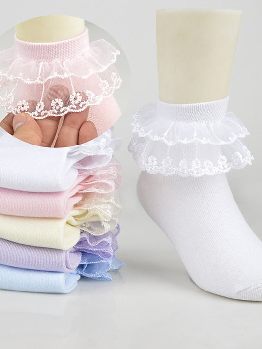 Kid's Crew Socks Wedding Party Daily Solid / Plain Color Nylon Cotton Classic Lolita 1 Pair for Women