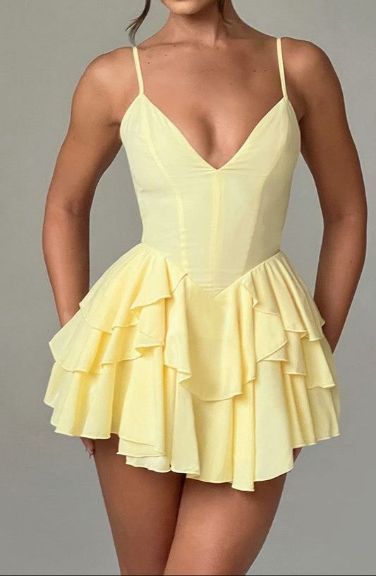Gia Playsuit - Lemon
