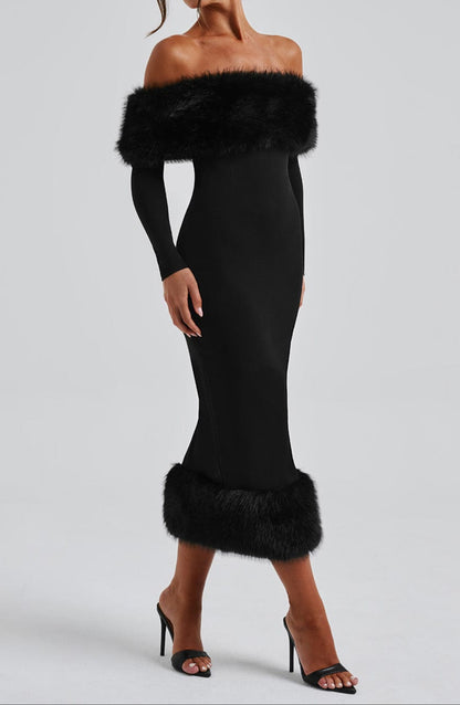 Julia Midi Dress-Black