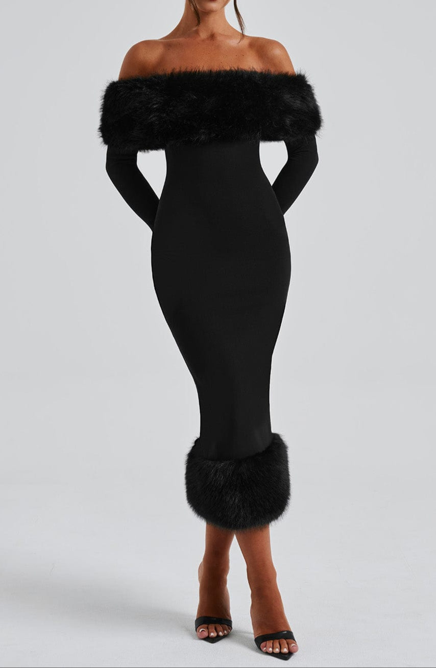 Julia Midi Dress-Black