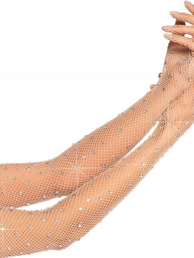 Gloves Party Evening Holiday Solid / Plain Color Acrylic Fibers Nylon Cosplay Sexy 1 Pair for Women