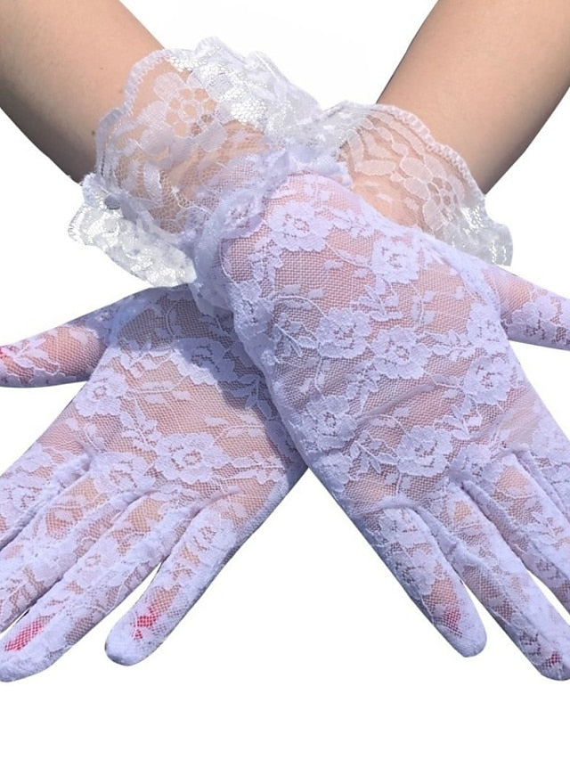 Gloves Lace Gloves Wedding Party Evening Gift Polyester Simple Bridal Gloves Sexy 1 Pair for Women