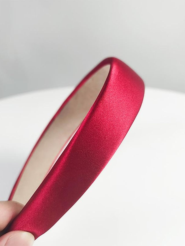 Girls' Headbands Headband For Daily Fabric 15A Satin Black 3A Satin Nude Apricot 2A Satin Champagne for Women