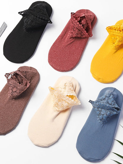 Anckle Socks Low Cut Socks Daily Solid Colored Cotton Simple Style Casual 1 Pair for Women