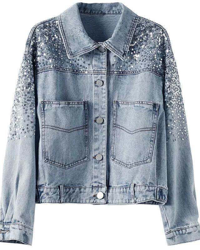 Sequined Denim Jacket