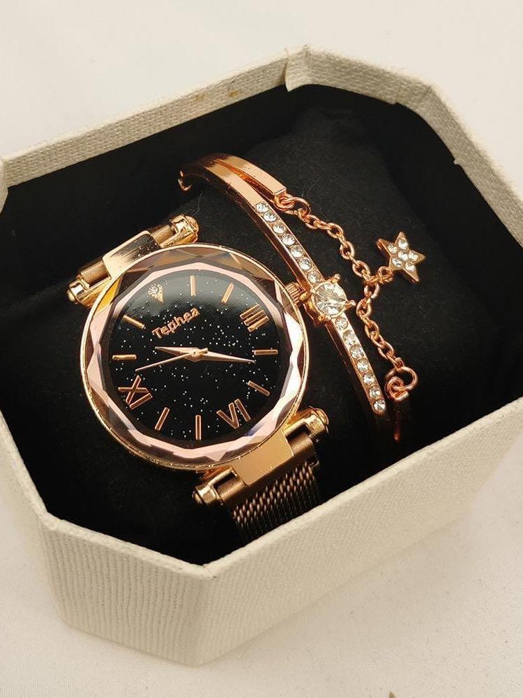 Women Quartz Watch With Bracelet Set for Women