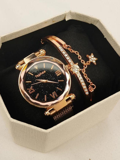 Women Quartz Watch With Bracelet Set for Women