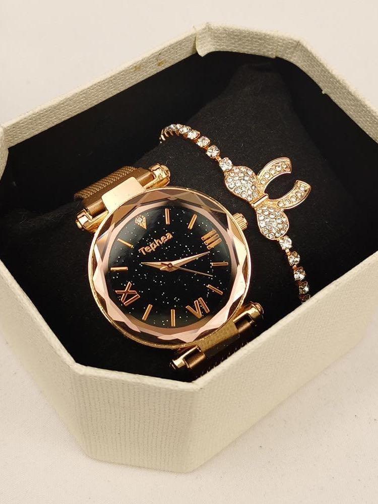 Women Quartz Watch With Bracelet Set for Women
