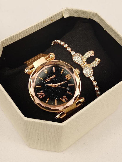 Women Quartz Watch With Bracelet Set for Women