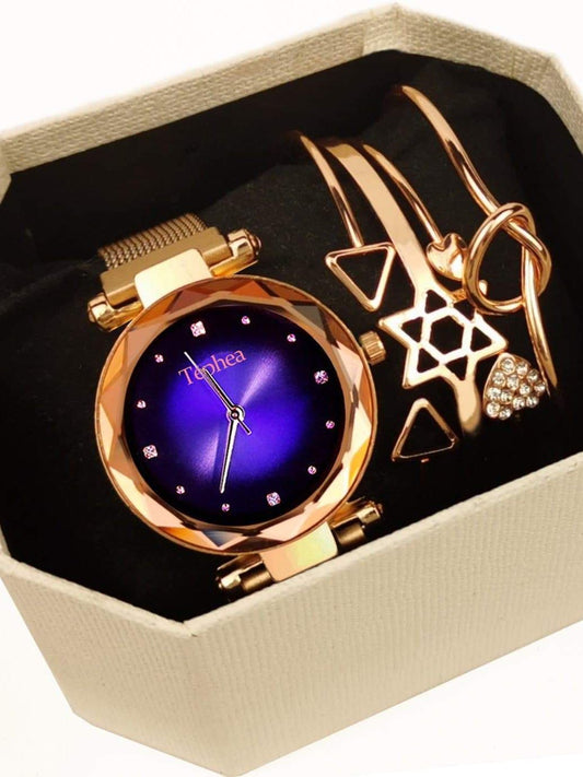 Women Quartz Watch With Bracelets Set for Women