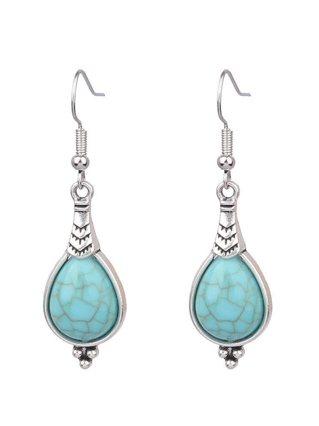 1 Pair Hanging Earrings For Daily Alloy Classic Totem Series for Women