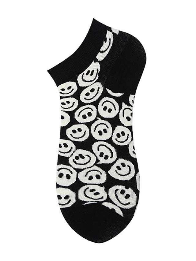 Anckle Socks Low Cut Socks Office Work Daily Animal Dot Spandex Nylon Cotton Basic Casual Classic 1 Pair for Women