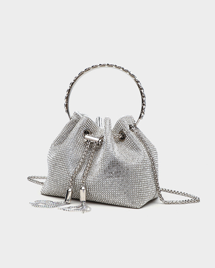 Rhinestone Shiny Diamond Bucket Bag
