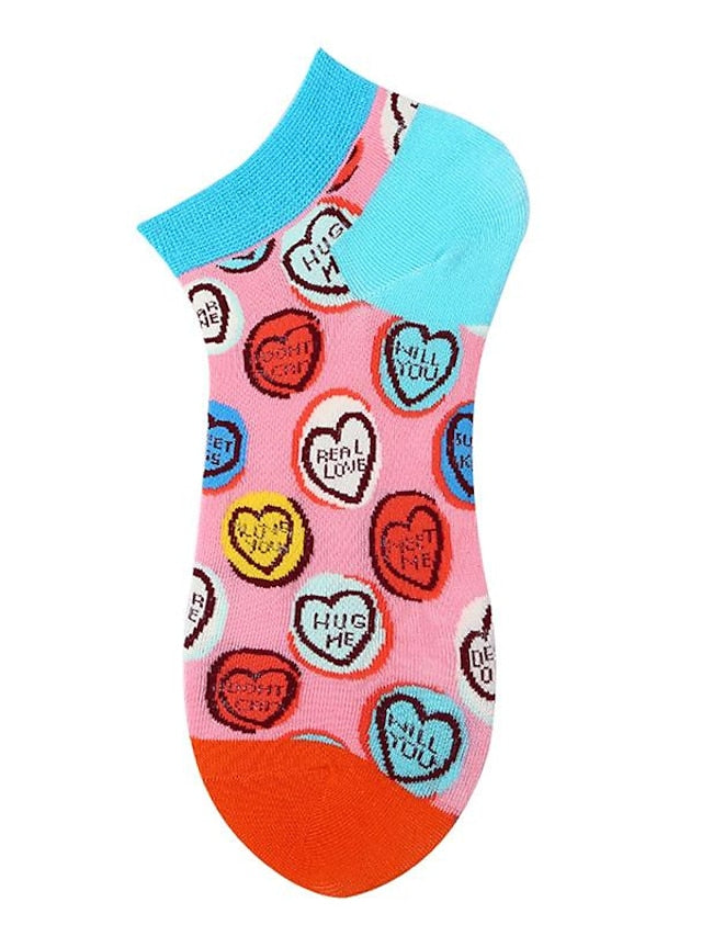 Anckle Socks Low Cut Socks Office Work Daily Animal Dot Spandex Nylon Cotton Basic Casual Classic 1 Pair for Women