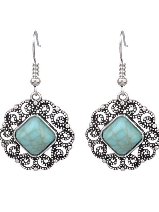 1 Pair Hanging Earrings For Daily Alloy Classic Totem Series for Women