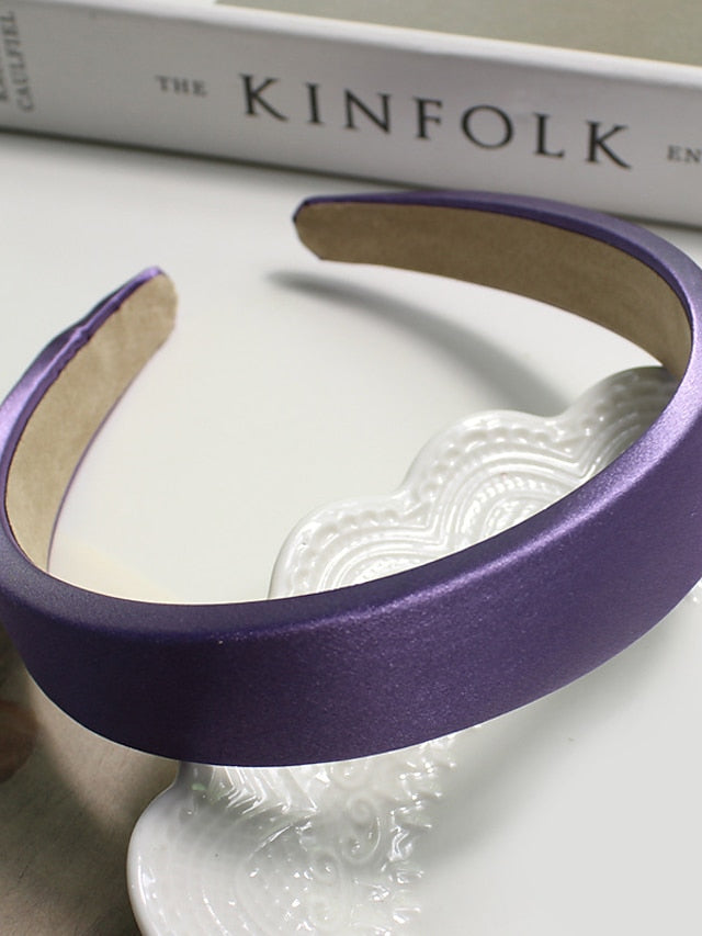 Girls' Headbands Headband For Daily Fabric 15A Satin Black 3A Satin Nude Apricot 2A Satin Champagne for Women