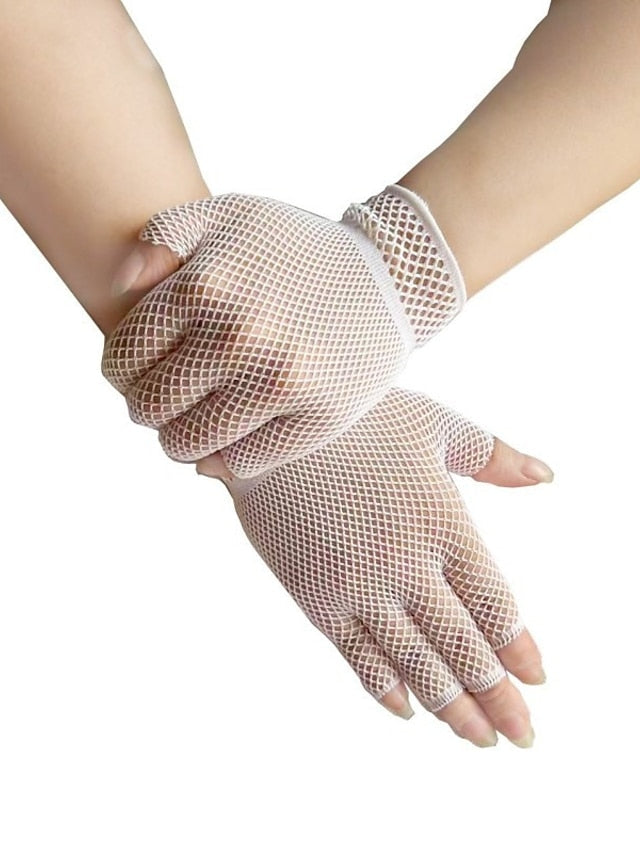 Gloves Fingerless Gloves Party Evening Gift Daily Nylon Simple Casual Sexy 1 Pair for Women