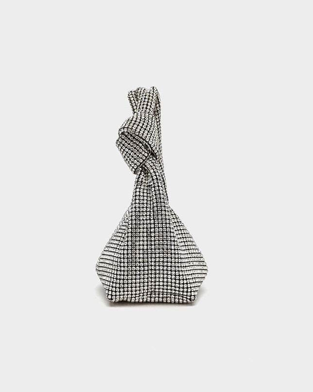 Fully Diamond A-Grade Rhinestone Knot Bag