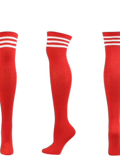 Knee High Socks Party Daily Polyester Spandex Casual Classic Warm Cute 1 Pair for Women