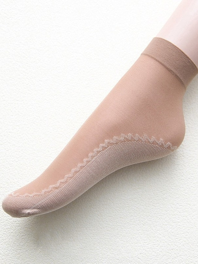 Anckle Socks Low Cut Socks Outdoor Daily Holiday Solid Color Acrylic Fibers Simple Casual Elastic Casual 1 Pair for Women