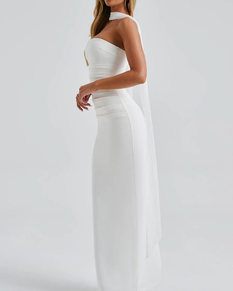 Slim Fit Tube Top Hip Dress