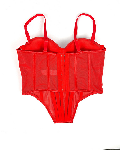 Sexy Mesh Suspender Bra