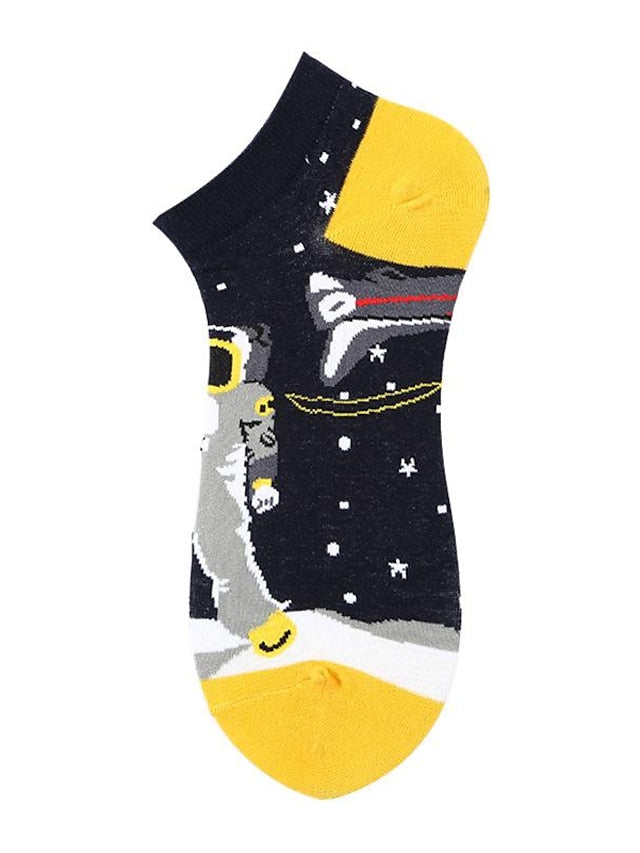 Anckle Socks Low Cut Socks Outdoor Office Work Animal Patterned Spandex Nylon Cotton Basic Casual Classic 1 Pair for Women