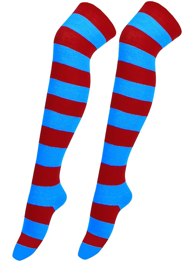 Socks stockings ladies Japanese striped knee socks thigh socks COSPLAY anime socks for Women